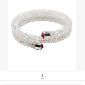 White Crystal Coil Bracelet